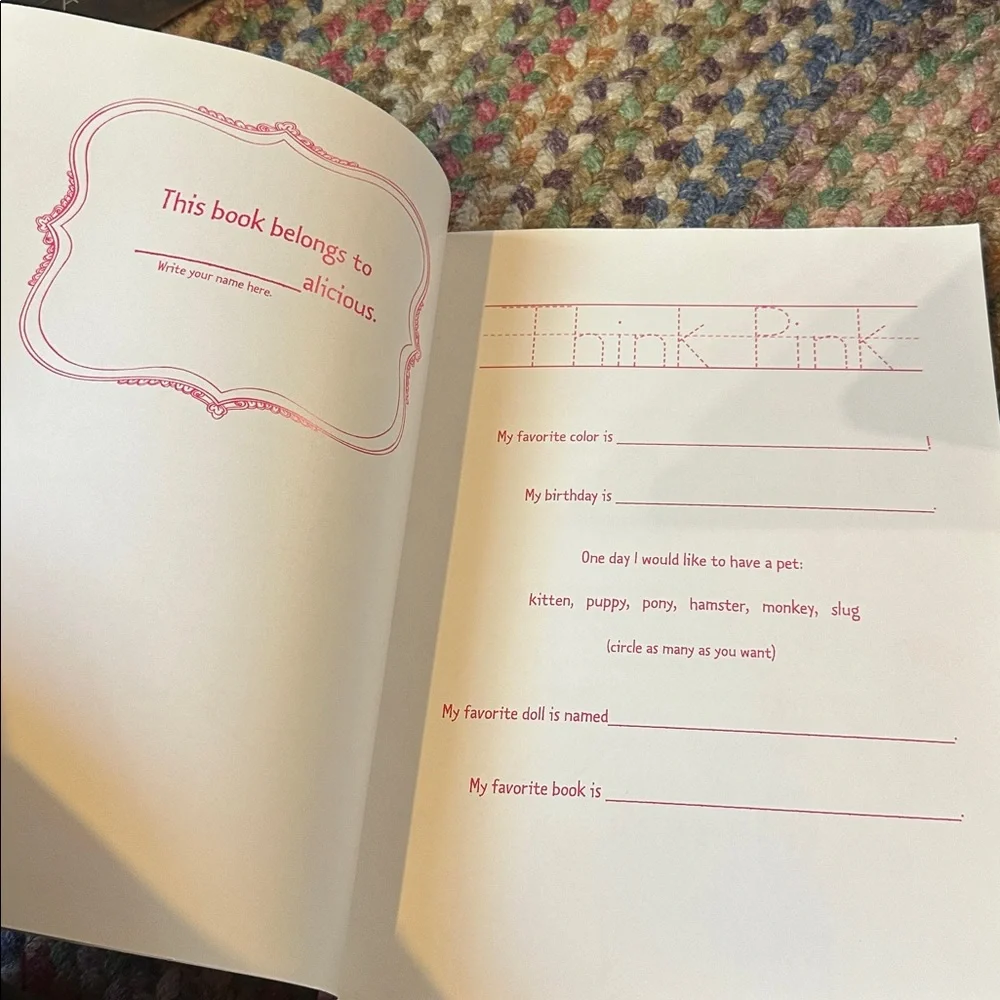 Pinkalicious Pinkadoodles Victoria Kann RARE UNUSED Coloring Drawing  Book